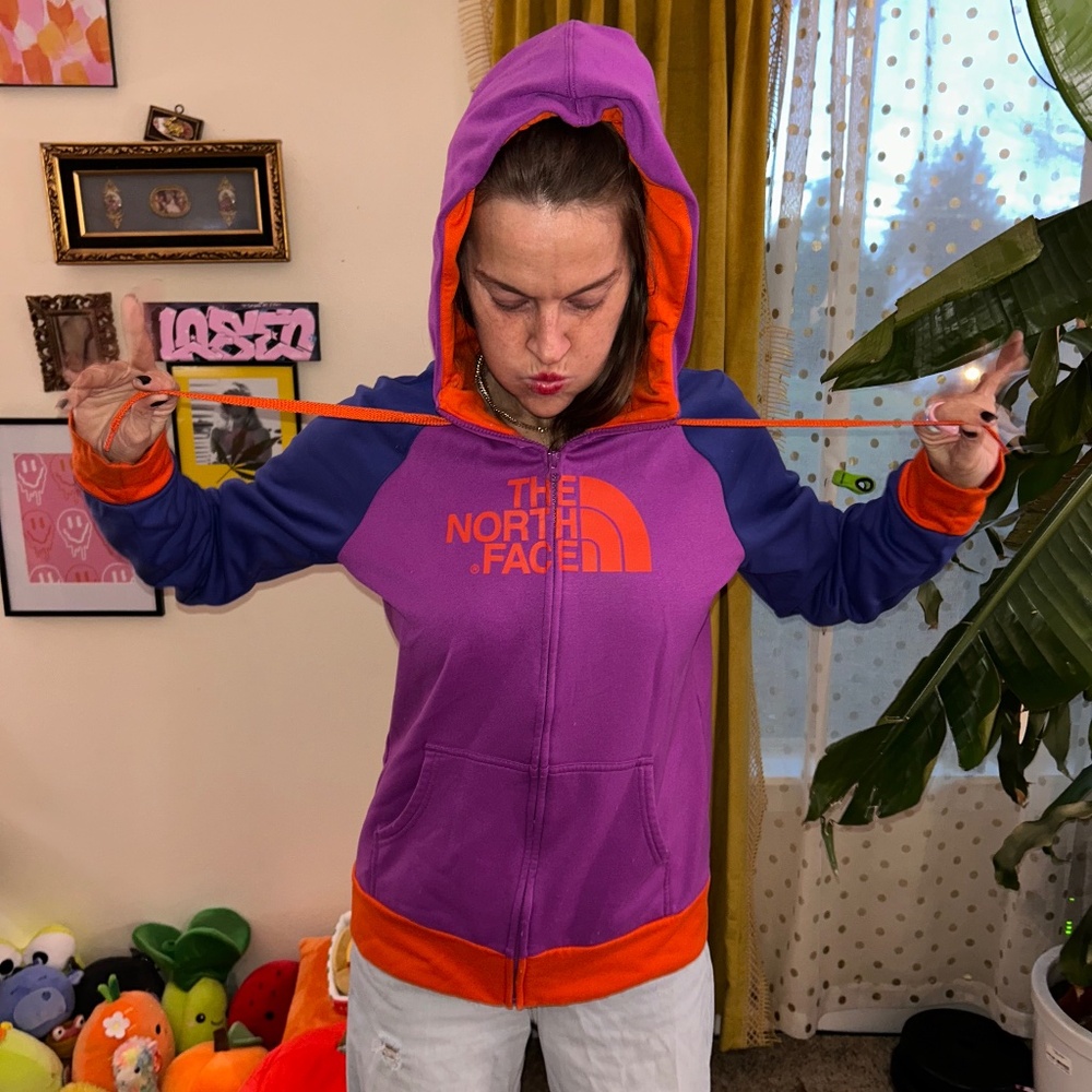 North Face colorblock hoodie